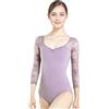 s.lemon Body Danza Donna,Adulti Manica 3/4 Body Danza Classica con Pizzo Bianco 160