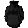 BATMAN Licenza Ufficiale Inked Logo Felpa con Cappuccio (Nero), Large