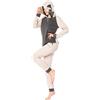 Ladeheid Costume da Pigiama a Due Pezzi da Donna a Maniche Lunghe con Cappuccio LA40-238 (Beige Pug, L)