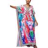 L-Peach Abito da Donna Copribikini Loungewear Oversize Kaftan Maxi Abito da Spiaggia Copricostume