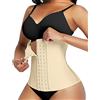 FeelinGirl Corsetto da Allenamento in Lattice Bustino Sportivo con 9 Ossa d'Acciaio per Pancia Piatta Intimo Modellante da Donna Sport Waist Trainer Crema di 3 File Gancio 5XL