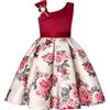 BUNNY LULU Filles Robe inclinée épaule Demoiselle d'honneur des Enfants Bal