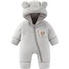 WYTbaby Newborn - Tuta da neve invernale in pile, con cappuccio, per bambini, 0-12 mesi