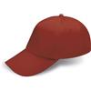 Generico Cappellino Bambino 20 Pezzi 5 Pannelli 100% Cotone con Visiera Rigida precurvata e Chiusura Regolabile con Velcro a Strappo per Gite e Campo Estivo (IT, età, Taglia Unica, Rosso)