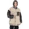 Generic NYSDM Giacca da pilota gialla stile baseball per uomo e donna primavera autunno alta tendenza coppia cappotto retrò, Albicocca, M