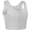 XUJI Transgender FTM Zip Up Traspirante Mezza Binder (GR, 2XL)