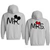Tabiekacl Coppie Felpa Uomo Donna Manica Lunga con Tasch Felpa con Cappuccio King Queen Hoodie 1 Piece(Grigio-MR,XL)