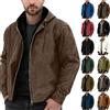 DUHGBNE Giubbotto Uomo Invernale Giacca da Lavoro Uomo Lunga Maniche con Zip e Tasche Cappuccio in Pile Giacca Invernale Moto Giacche Casual Giacconi Cappotto
