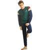 Sergio Tacchini Pigiama Uomo Invernale, Pigiama Caldo Cotone, Tuta Casa (34830 Verde, XL)