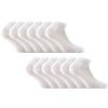 Fontana Calze 12 paia di mini calze caviglia in filo di scozia elasticizzato, bianco 35/37