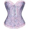 XZQTIVE Corsetto da donna in pizzo Up Boned Overbust Bustier Gothic Corsage lingerie Top