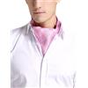 Prettystern Cravatta Ascot Uomo in 100% Seta - Sciarpa Elegante a Due Strati Lavallière da Business e Cerimonia 7. Paisley rosa