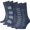 Tommy Hilfiger Clssc Sock 701224443 Calzini, Blu (Jeans), 39-42 Uomo (Pacco da 5)