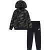 NIKE Tuta da Bambini con Cappuccio Weight Light Nera Taglia 4-5 A Codice 86N486-023