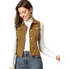 Allegra K Donna Gilet in Denim Lavato senza Maniche Giacca Jean