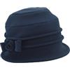 Melegari Cappello Donna Cloche Nestina | Pile Polar Fleece | Tascabile | Made in Italy (Blu)