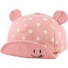 Pesaat Berretto Bambino Cotone a Pois Per Ragazza Ragazzo Bambino Cappello Sole Regolabile Primavera Estate Autunno Berretto Da 6 a 24 Mesi(Rosa)