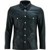 Leatherick Camicia da Uomo in Pelle Nera (L)