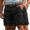 Generico 2PC Pantaloncini Uomo Estivi Bermuda Cargo Shorts Multi-Tasche Pantaloni Corti da Lavoro Uomo Pantaloncini Casual Sportivi Leggero Shorts Trekking Campeggio Vacanza Spiaggia