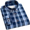 Adhdyuud Camicie casual da uomo in 100% cotone scozzese primavera business manica lunga classica a quadri camicia morbida, T0c16-07, XXL