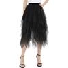 Zffriction Gonna Lunga in Tulle a Vita Alta Elastica Irregolare Estiva per Quotidiana, Carnevale, Party