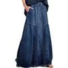 tinetill Gonna di Jeans Gonna Estiva da Donna Gonne A-Line Casual Gonna di Jeans in Denim Blu Gonna Lunga A-Line Gonna di Jeans Lunga Gonna di Jeans a Vita Alta Stretch