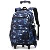 CONPHERON Zaino Trolley Scuola Elementare e Media Superiore, Zaini con Ruote Zainetto con Rotelle per Scuola Viaggi per Ragazzo, Spazio Blu Scuro