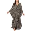 YouKD Caftano lungo da donna, stile bohémien, cardigan da spiaggia, copricostume da bagno, vestaglia taglie forti, Nero 1, Etichettalia unica