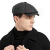 Charmylo Berretto da Uomo Coppola Vintage in Tweed Scozzese, Newsboy Flat cap Primavera Autunno Inverno