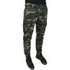 Evoga Pantaloni Uomo Cargo Slim Fit Jeans con tasconi Laterali (46, Militare Mimetico)