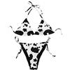 JasmyGirls Bikini Sexy Set Anime Mucca Cosplay Lingerie Due Pezzi A Vita Alta Costumi Da Bagno Spaghetti Cinghia Floreale Tanga Costumi