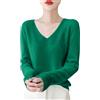 HOOUDO Maglione Lana Donna con Scollo a V 2025 Casual Maglione Cashmere Donna Maglia Cashmere Elegante Maglioni Invernali Classica Maglioncino Lana