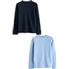 NEXT Ragazzo Confezione da 2 Maglie Termiche a Maniche Lunghe Blu/Navy 5 Anni-6 Anni