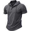 MakingDa Athletic Manica Corta Con Cappuccio Uomini Moda Allenamento Palestra Pullover Camicia Con Cappuccio Pulsante Muscle Fit Estate Felpa Leggera Hip Hop Running Boxing Hiking Sport Hoodys T-Shirt