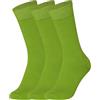 Mysocks 3 paia di calzini unisex in cotone pettinato senza cuciture Lime