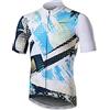 BERGRISAR Maglia da Ciclismo da Uomo Manica Corta Maglietta MTB Bici Jersey con 3+1 Tasche, Bianco, XL