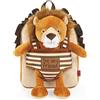 PERLETTI - Zaino per bambini piccolo animale di peluche - Borsa per bambini e bambine 3 4 5 anni con bambola rimovibile per scuola asilo viaggio - Borsa scuola reversibile - 22 x 25 x 3 cm