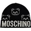 Moschino Berretto in Maglia Donna. Taglia Unica, Composizione: 100% Lana. Made in Italy Prodotto Originale (IT, Testo, Taglia Unica, Black Bear 65443 M3321 col 016)