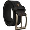 No Limits Cintura Uomo in Vera Pelle, Alta 4 cm, Accorciabile, Senza Cuicutre, Stile Sportivo Used Con Fibbia Ottone Invecchiato
