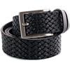 Emila Cintura Uomo in Vera Pelle di cuoio con Stampa Intrecciata - 3,5 cm, Artigianale, Casual e Senza Cuciture, per Jeans e Pantaloni Sportivi Made in Italy Vera Pelle