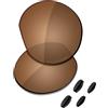 Saucer Lenti di ricambio premium per occhiali da sole Oakley HSTN OO9464, Alta Difesa - Marrone Ambra Polarizzato, Taglia unica