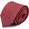 BRERA 67 Cravatta Uomo Bordeaux Ferri di Cavallo Elegante in Seta | Cravattino per Completo 150x7 | Cravatte Slim per Vestito da Cerimonia e per Abiti da Lavoro