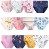 JackLoveBriefs Mutande Corte da Bambine Piccole in Cotone Morbido Serie per Bambini 7-8 Anni Confezione da 12,Multicolore，Dimensione:140
