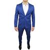 Mat Sartoriale Abito Completo Uomo Blu Chiaro Collezione Sartoriale Slim Fit Elegante Vestito Cerimonia Made in Italy (48)