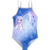 United Labels Costume da bagno Disney La Regina del Ghiaccio per ragazze - Elsa Frozen Costume da bagno per bambini, blu, Blu, 122 cm-128 cm