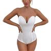 Sllowwa Corsetti in pizzo Top per Donne Trainer Fat Burner Donna Overbust Sweetheart Body Push-up Cintura Vita Trainer 2023 Cincher Corsetto Shaper Bustier Top, bianco, L