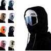 Generico Waterproof Fleece Lined Hood, Full Cover Balaclava Ski Masks, Hood with/Drawstring, Suitable for Skiing, Hiking (Black)