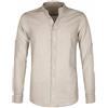 DIDYUGO Camicia Uomo in Lino Manica Lunga Collo alla Coreana Slim Fit S M L XL XXL XXXL