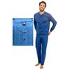 Il Granchio Pigiama UomoCotone Lungo, Mercerizzato, Pigiama Uomo Leggero (355 Denim, x_l)