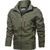 Cexiakong Giacca da uomo impermeabile casual con cappuccio softshell foderato in pile giacca da corsa tattica militare lavoro pesca caccia arrampicata autunno inverno, verde militare, 3XL